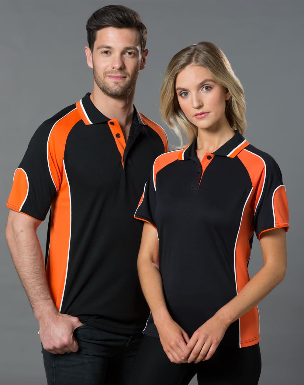 Mens Cooldry Contrast Polo With Sleeve Panel [53-PS61]