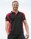 Mens Cooldry Contrast Polo With Sleeve Panel [53-PS61]