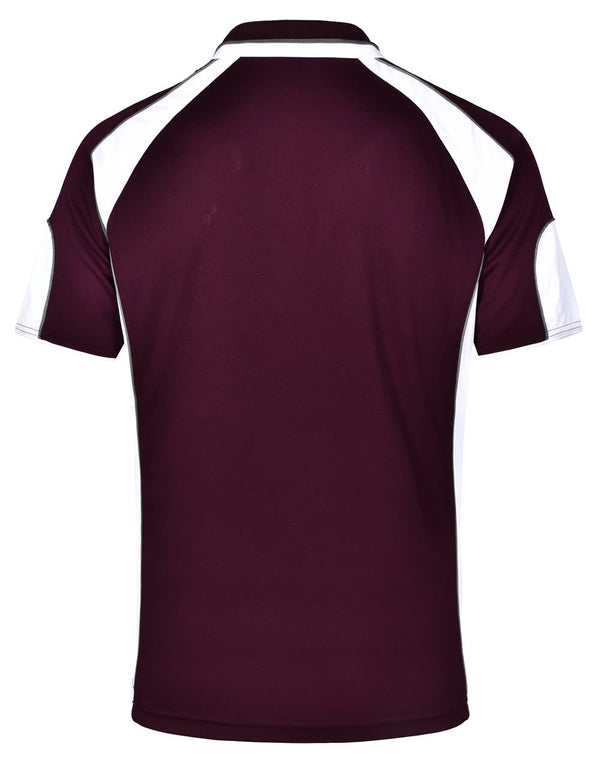 Mens Cooldry Contrast Polo With Sleeve Panel [53-PS61]