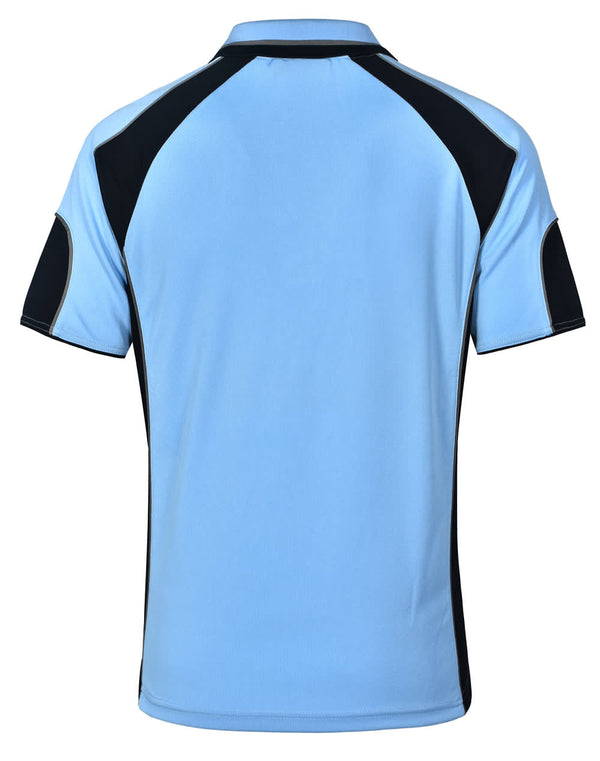 Mens Cooldry Contrast Polo With Sleeve Panel [53-PS61]