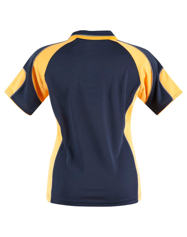 Ladies Cooldry Contrast Polo With Sleeve Panel [53-PS62]