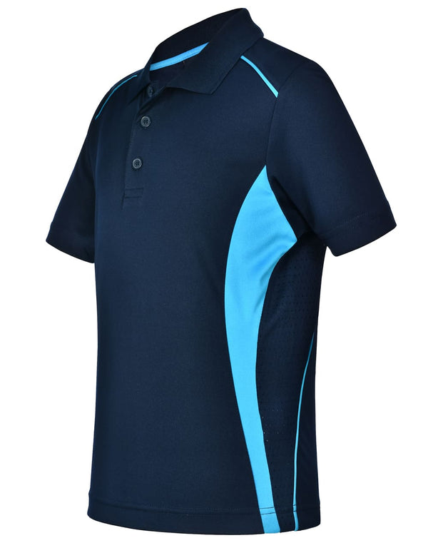 Kids Cooldry S/S Contrast Interlock Polo [53-PS79K]