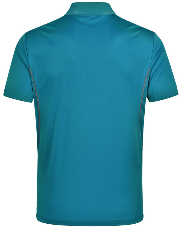 Mens Cooldry S/S Contrast Interlock Polo [53-PS79]