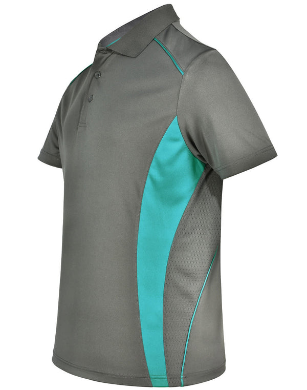 Mens Cooldry S/S Contrast Interlock Polo [53-PS79]