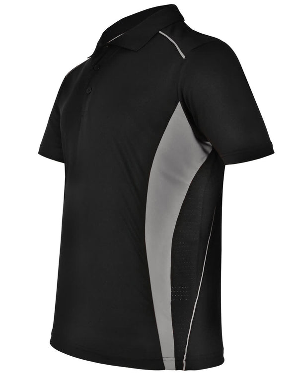 Mens Cooldry S/S Contrast Interlock Polo [53-PS79]
