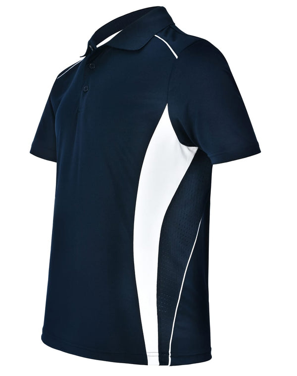 Mens Cooldry S/S Contrast Interlock Polo [53-PS79]