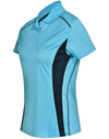 Ladies Cooldry S/S Contrast Interlock Polo [53-PS80]