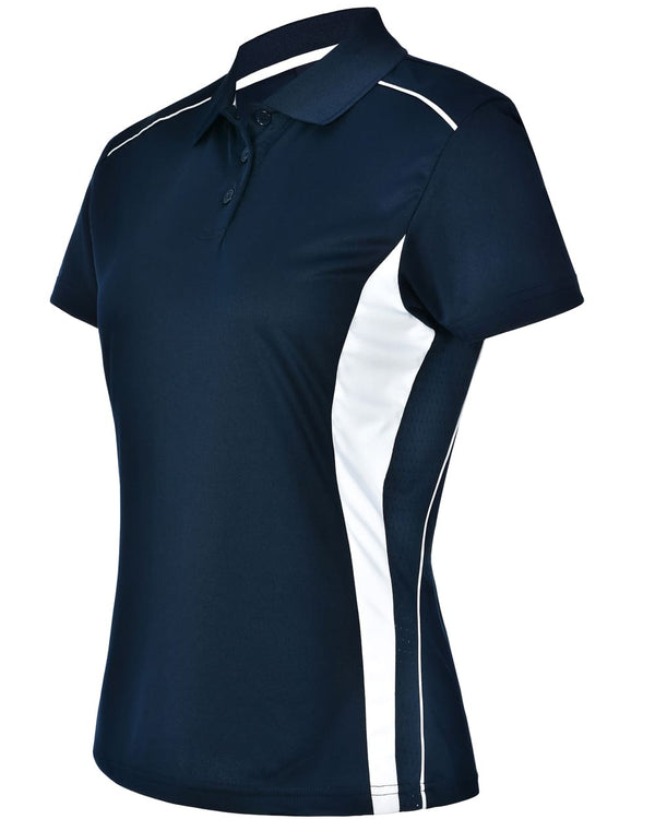 Ladies Cooldry S/S Contrast Interlock Polo [53-PS80]