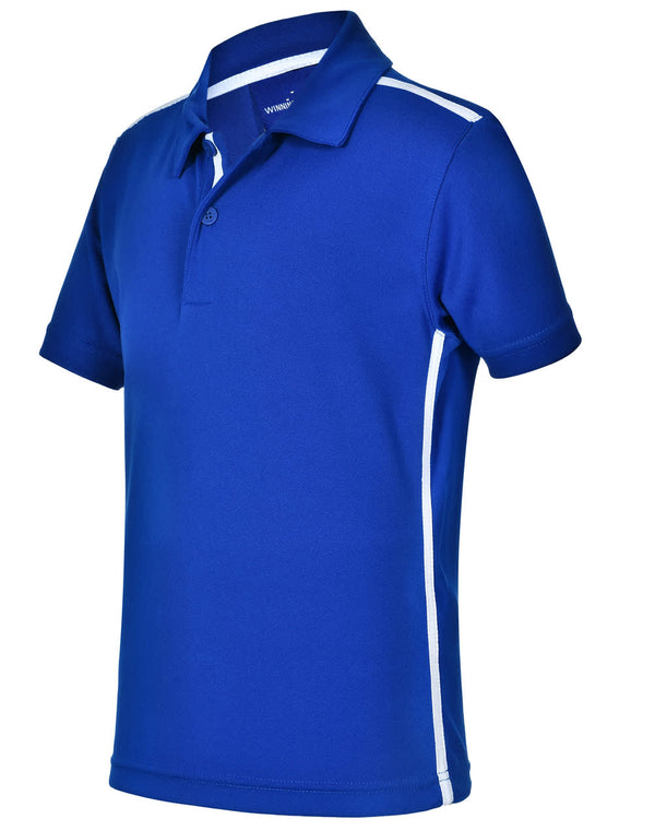 Kids Ultra Dry Short Sleeve Contrast Polo [53-PS83K]