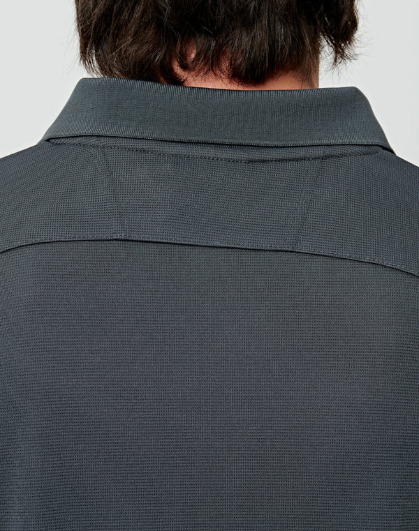 Mens Bamboo Charcoal L/S Polo [53-PS89]