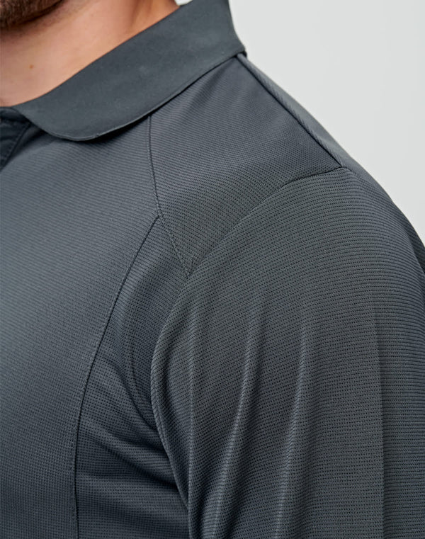 Mens Bamboo Charcoal L/S Polo [53-PS89]