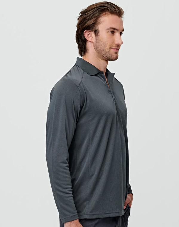 Mens Bamboo Charcoal L/S Polo [53-PS89]