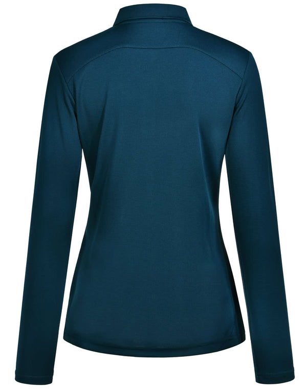 Ladies Bamboo Charcoal L/S Polo [53-PS90]