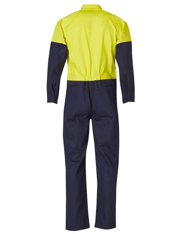 HiVis Two Tone Mens Cotton Drill CoverallStout [53-SW205]