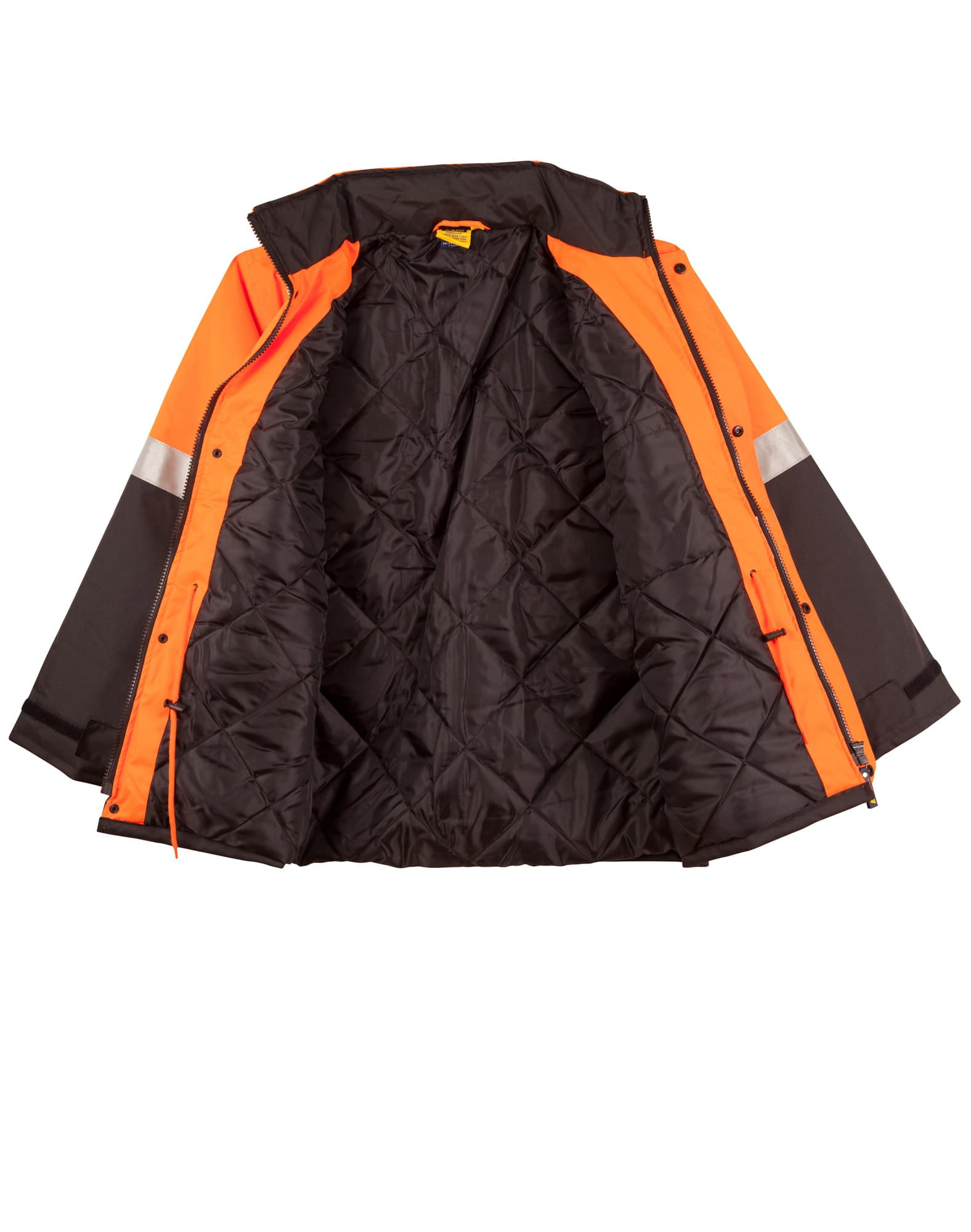 HiVis Two Tone Rain Proof Quilted Safety Jacket With 3M Tapes [53-SW28A]