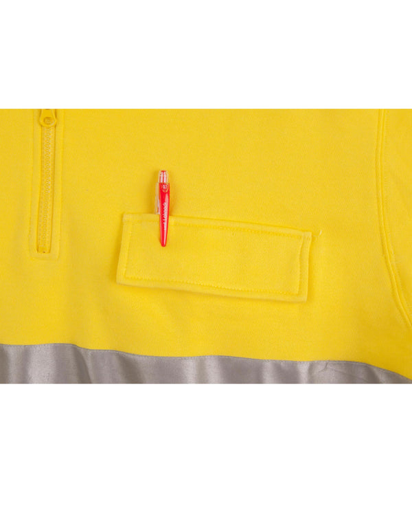 HiVis Two Tone Cotton Fleecy Sweat With 3M tapes [53-SW48]