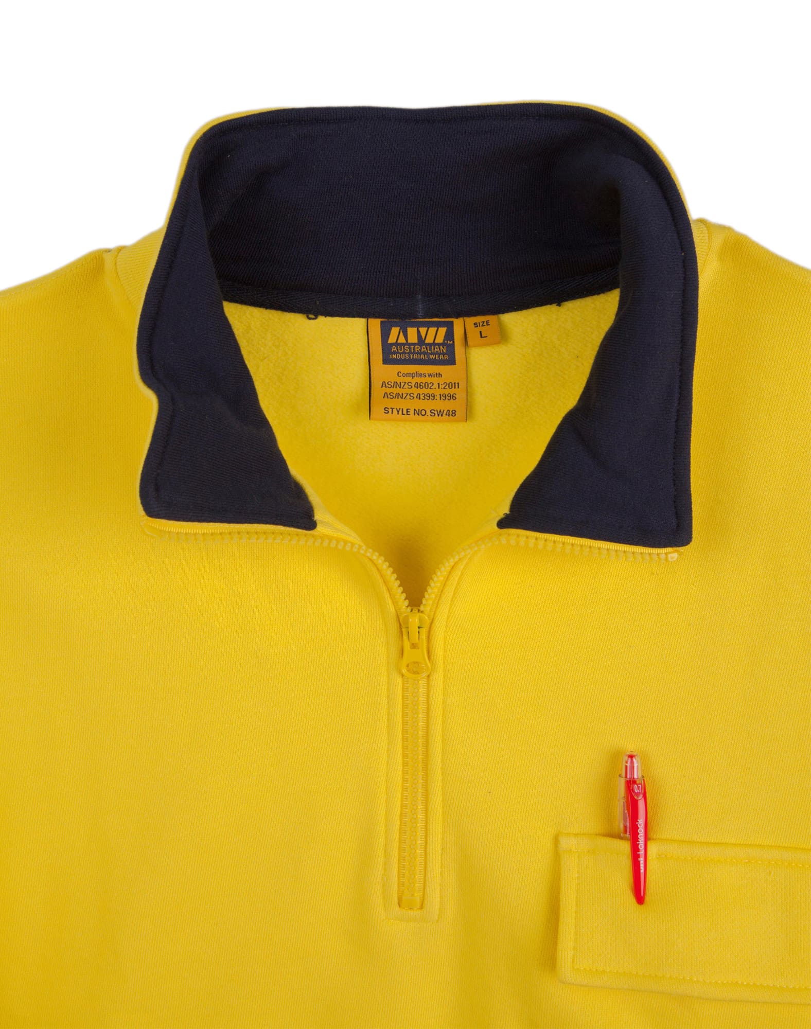 HiVis Two Tone Cotton Fleecy Sweat With 3M tapes [53-SW48]