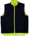 HiVis Reversible Mandarine Collar Safety Vest With 3M Tapes [53-SW49]