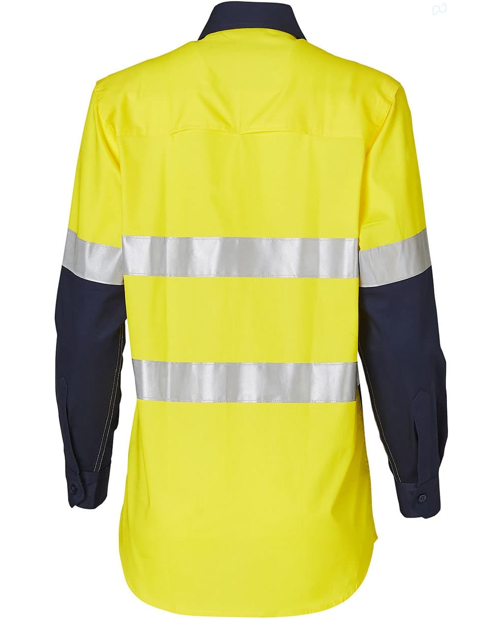Ladies HiVis L/S Safety Shirt 3M Tape [53-SW65]