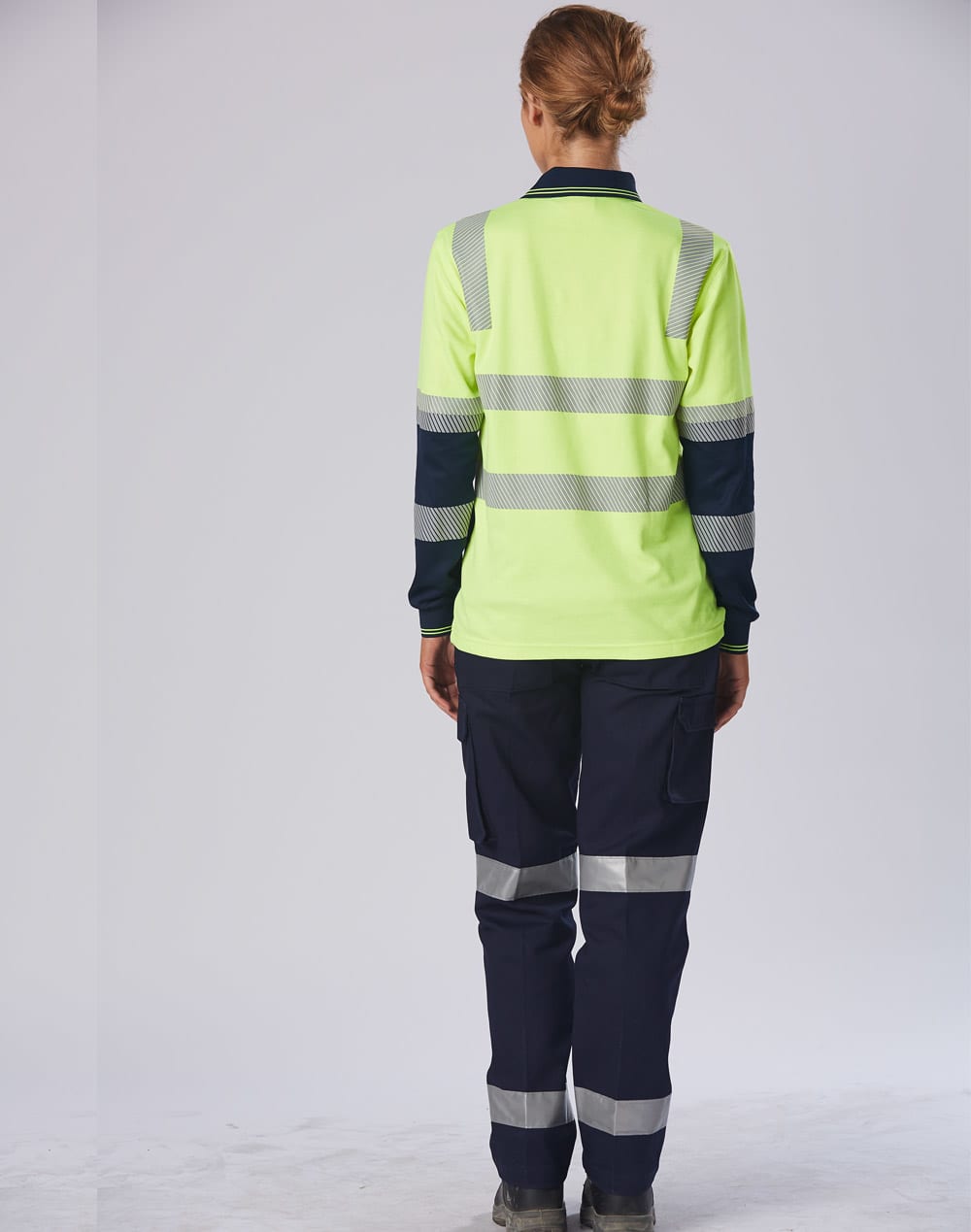AIW Unisex TrueDry Biomotion Segmented Ls Safety Polo [53-SW74]