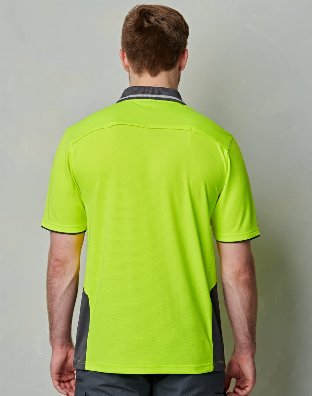 AIW Unisex Hi Vis Bamboo Charcoal Vented Ss Polo [53-SW79]