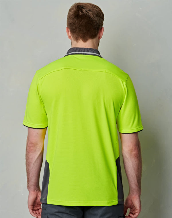 AIW Unisex Hi Vis Bamboo Charcoal Vented Ss Polo [53-SW79]