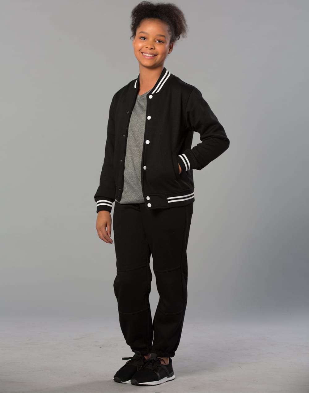 Kids fleecy trackpants with Zip Cuffs and knee padding [53-TP01K]