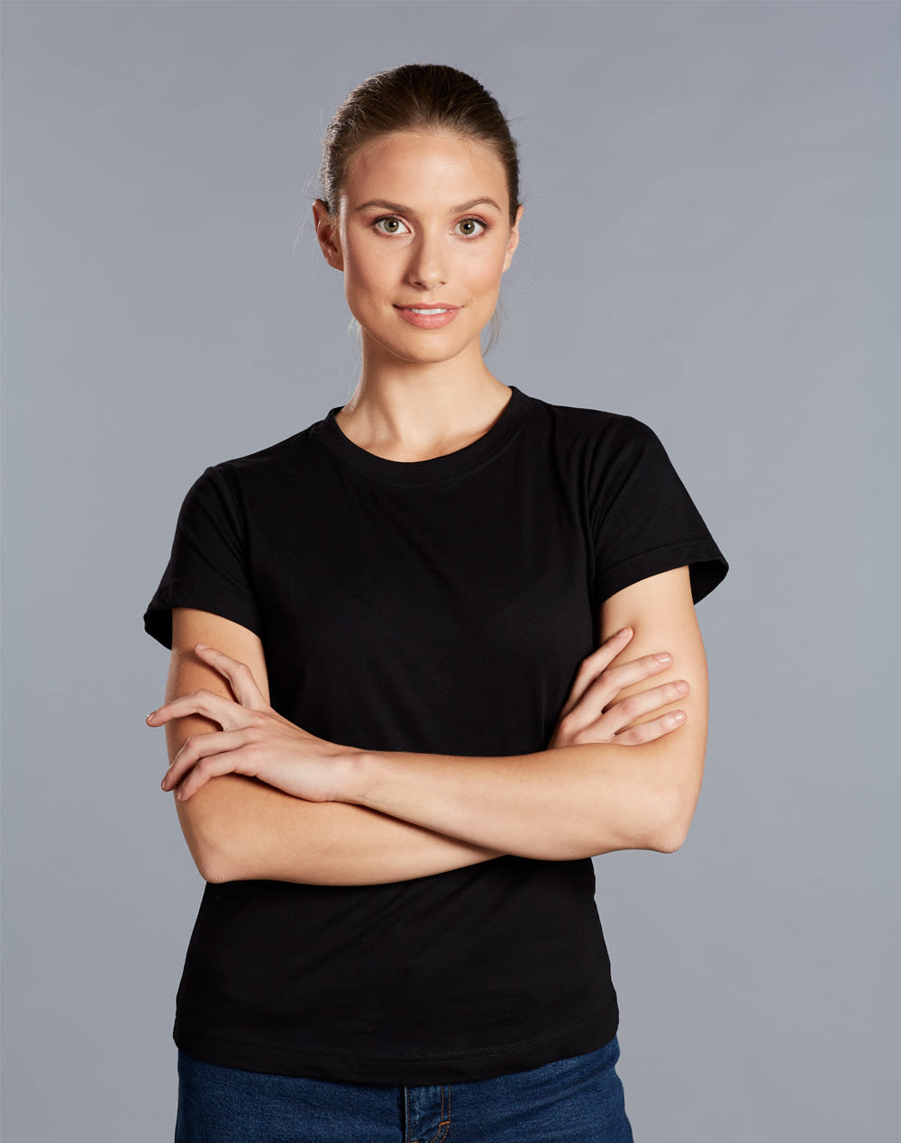 Ladies Cotton Semi Fitted Tee [53-TS38]