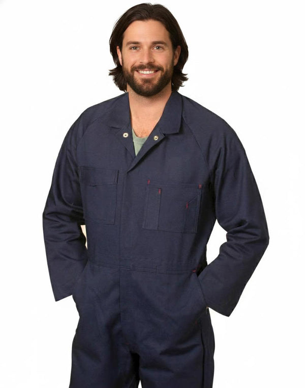 Mens Cotton Drill CoverallStout [53-WA08]