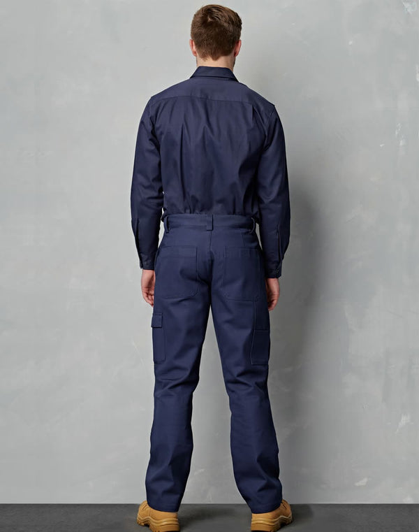 Mens Cotton Drill Preshrunk Cargo Pants With Knee Pads [53-WP03]