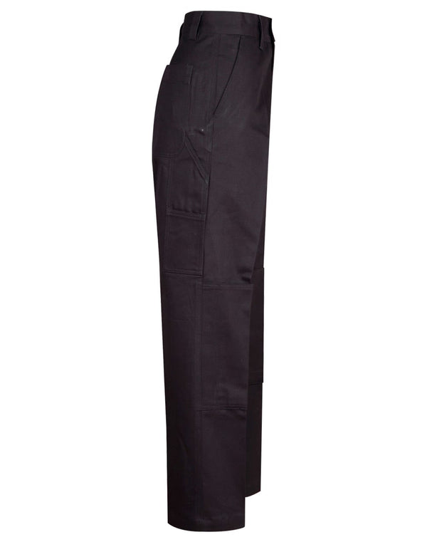 Mens Cotton Drill Preshrunk Cargo Pants With Knee Pads [53-WP03]