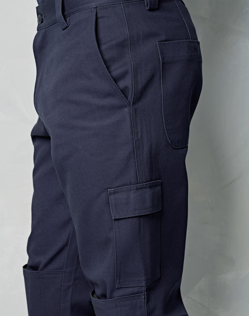 Mens Cotton Drill Preshrunk Cargo Pants With Knee Pads [53-WP03]