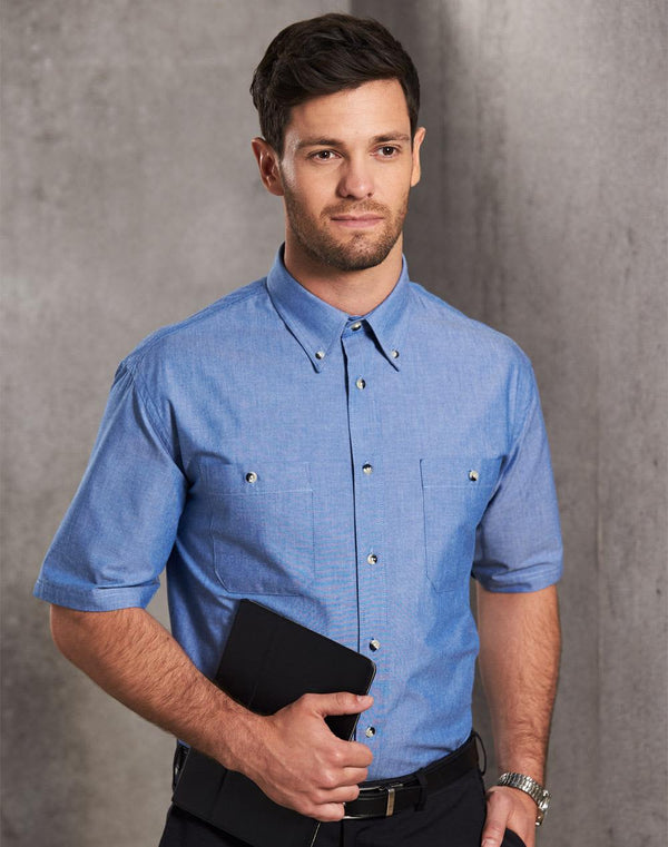 Mens Chambray Short Sleeve [53-BS03S]