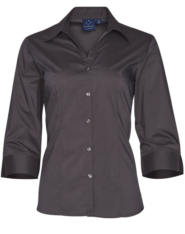 Womens Teflon Executive 3/4 Sleeve Shirt [53-BS07Q]