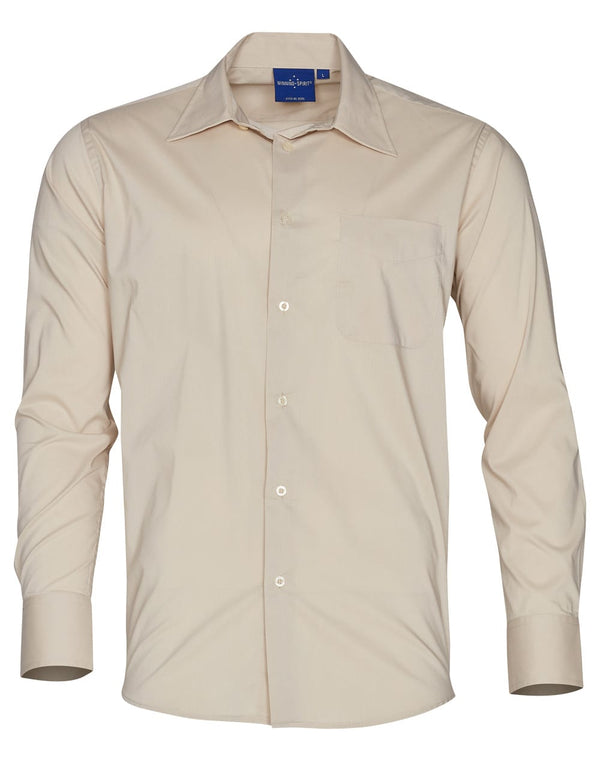 Mens Teflon Executive Long Sleeve Shirt [53-BS08L]