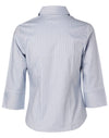 Ladies 3/4 Sleeve Stretch Stripe Shirt [53-BS18]