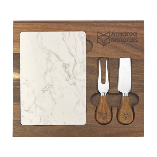 Fuzo Marble Cheeseboard and Knife Set [19-CBD010]