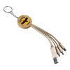Round Bamboo Charging Cable Key Ring [19-CC006]