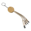 Round Bamboo Charging Cable Key Ring [19-CC006]
