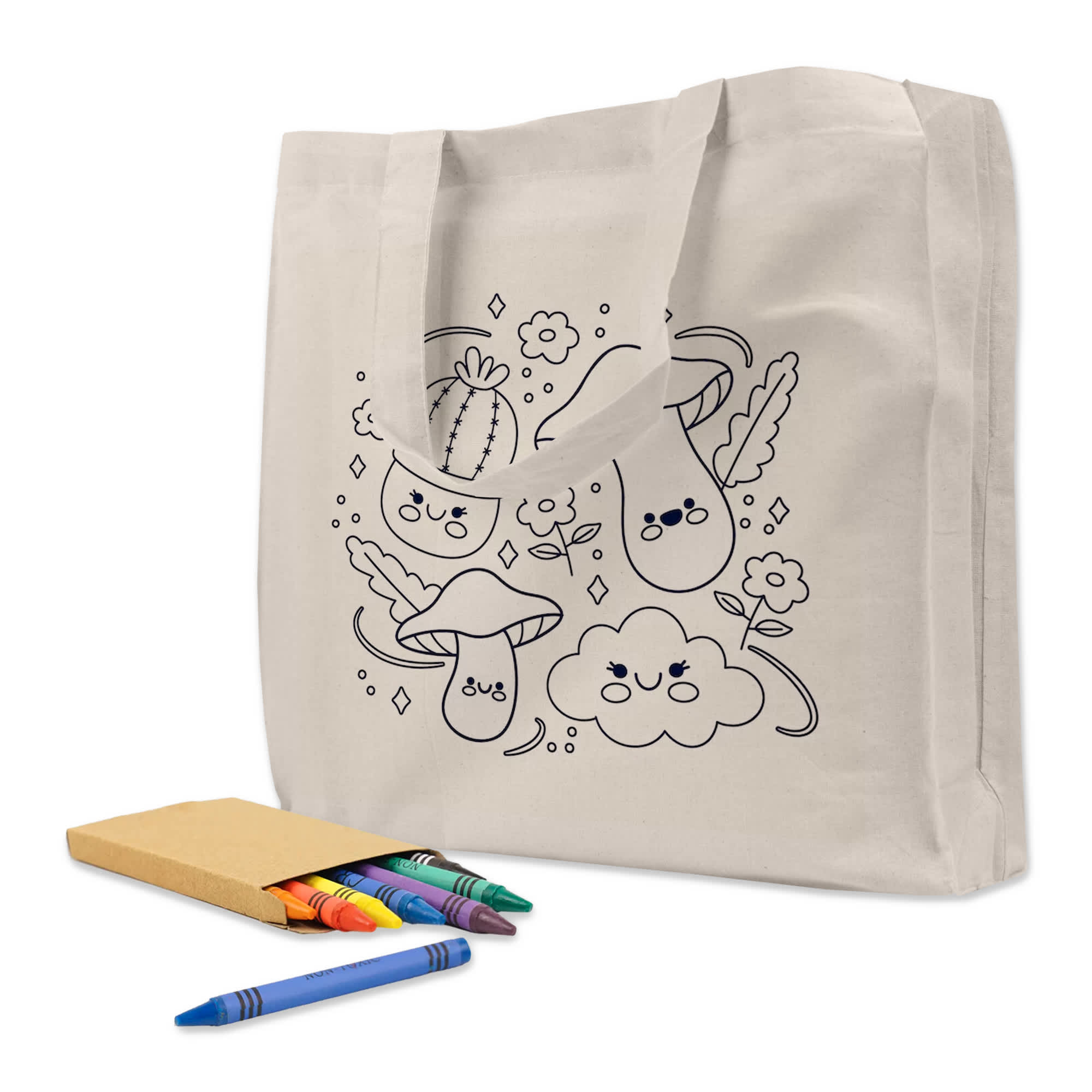 Colouring Calico Bag with Gusset [19-CCB002]