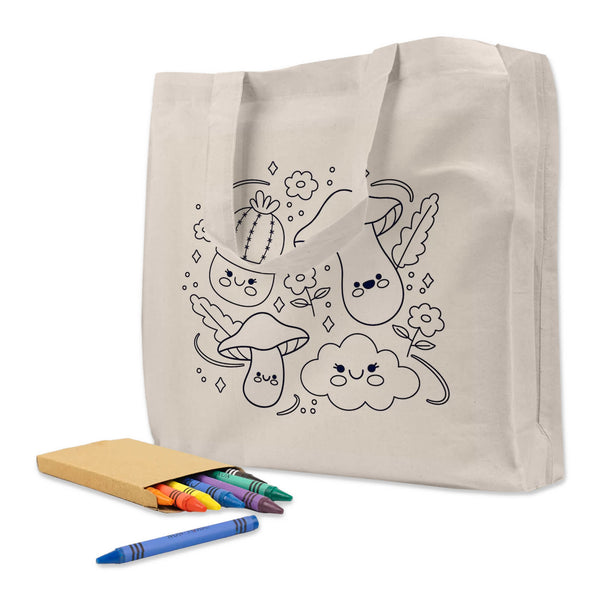 Colouring Calico Bag with Gusset [19-CCB002]