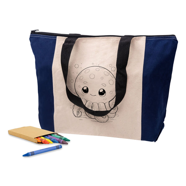 Colouring Calico Zip Shopper [19-CCB007]