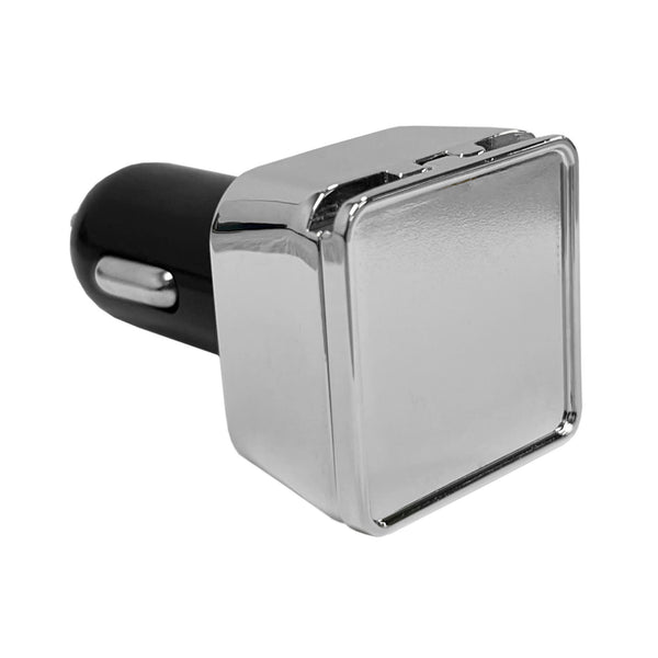 Dual Square Metal Car Charger [19-CCH001]