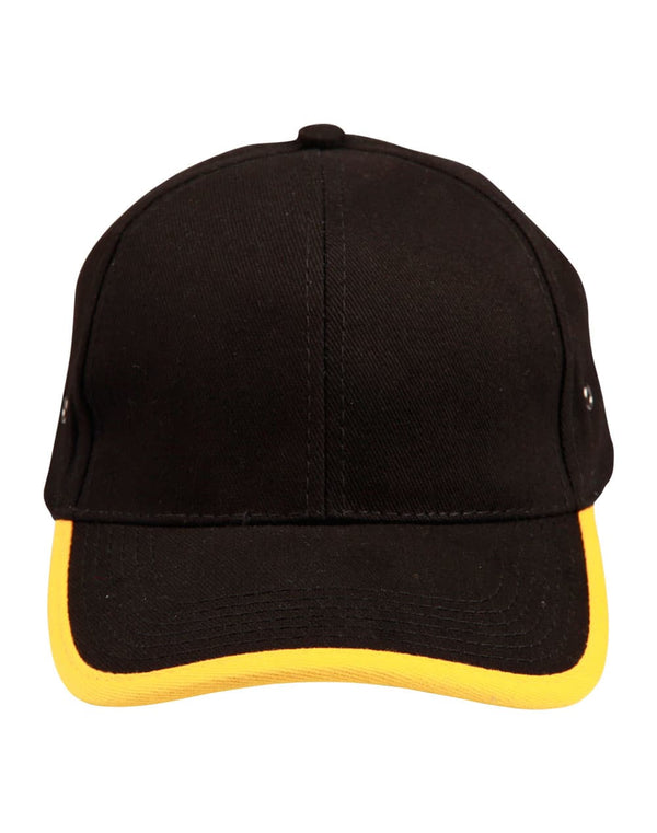 Heavy brushed cotton peak  back trimp cap [53-CH17]