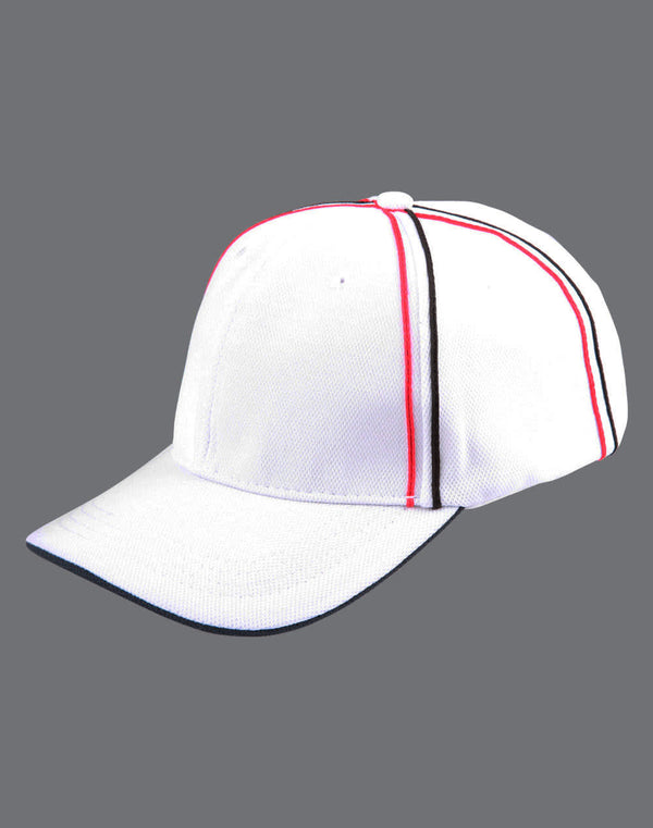 Tricolor pique mesh structured cap [53-CH76]