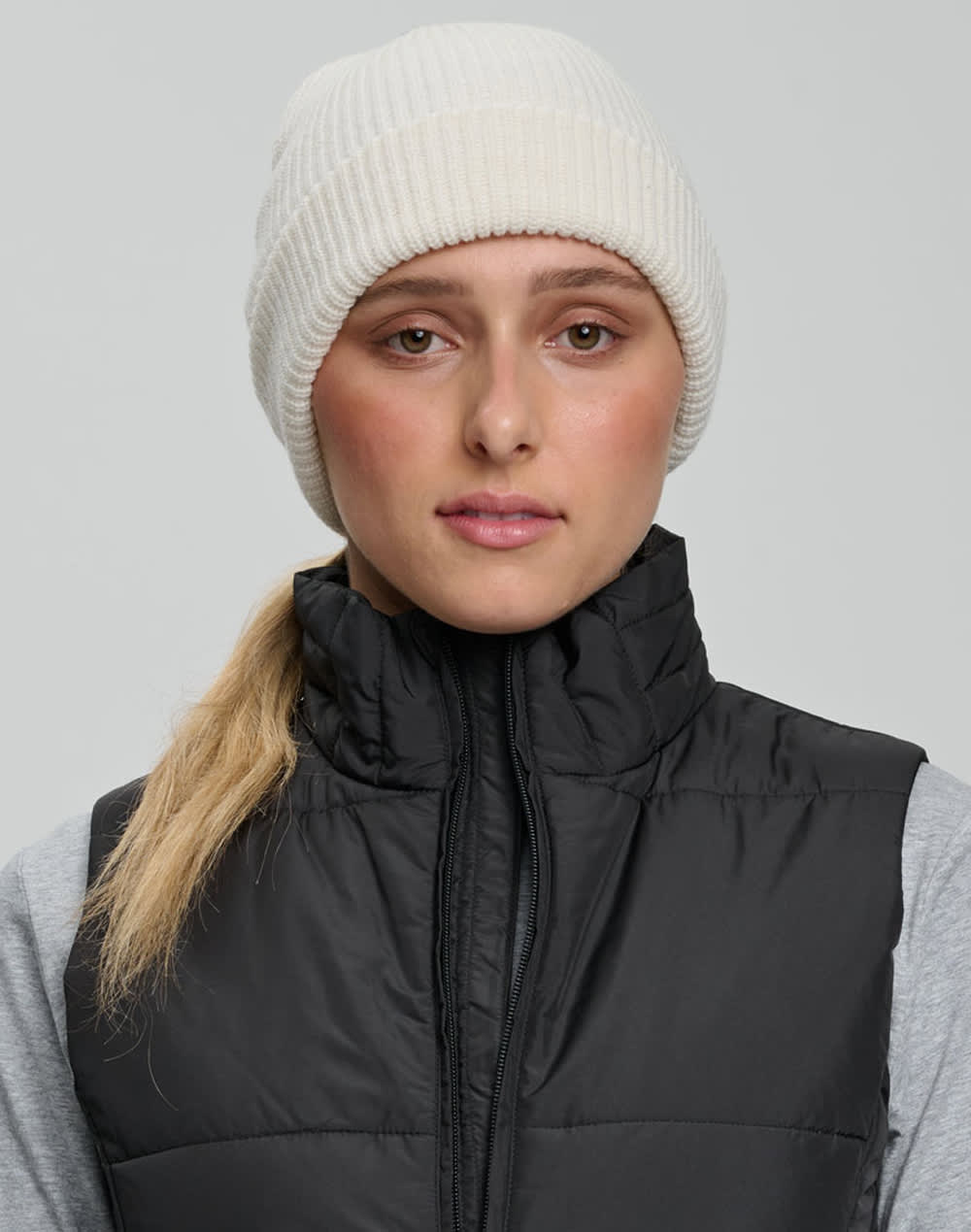 Roll Up Cable Knit Snug Beanie [53-CH85]