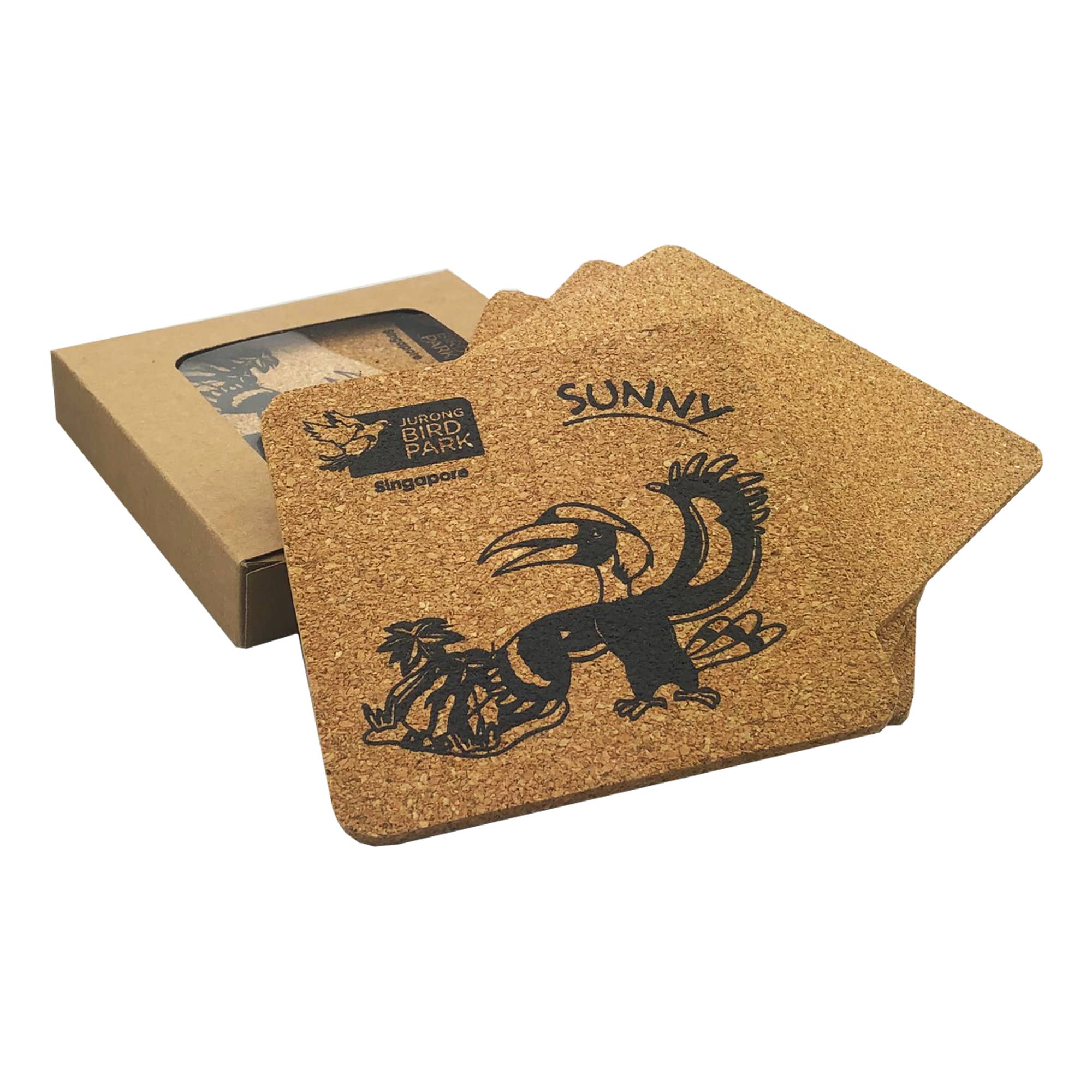 Vineyards Cork Coaster Square Set of 4 [19-CST005]