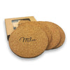 Vineyards Cork Coaster Round Set of 4 [19-CST006]