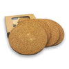 Vineyards Cork Coaster Round Set of 4 [19-CST006]