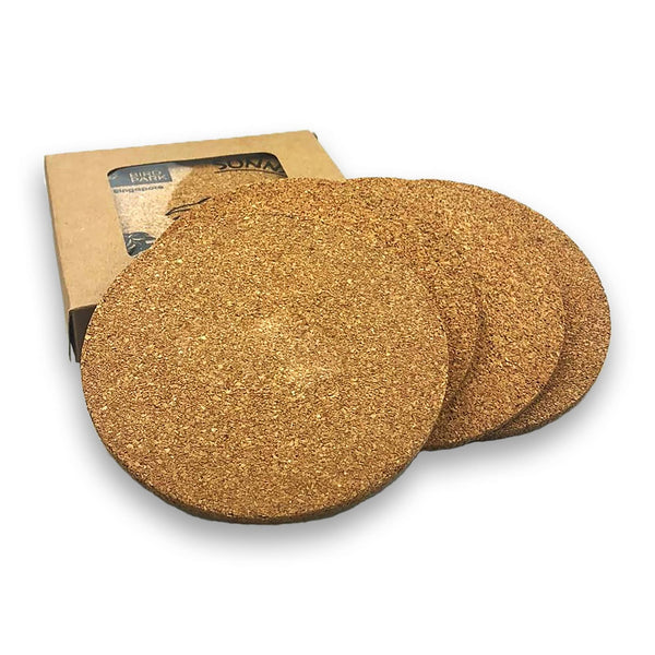 Vineyards Cork Coaster Round Set of 4 [19-CST006]